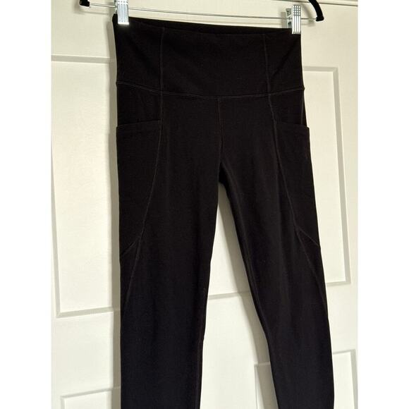 Athleta Stash Pocket Salutation High Rise Tight Womens Small in Black #198877 - Picture 6 of 11